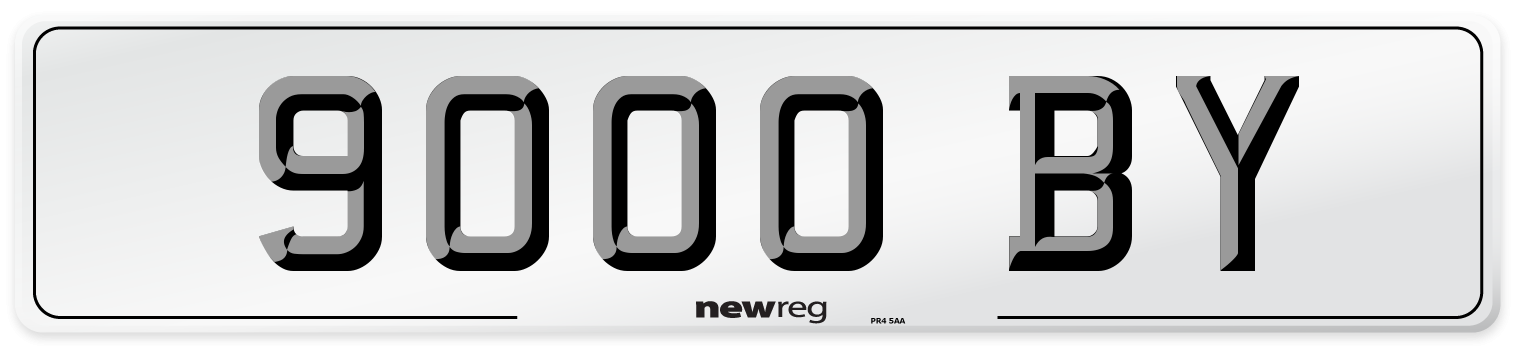 9000 BY Number Plate from New Reg